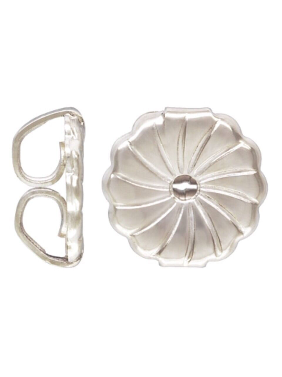4pcs 9mm 925 Sterling Silver Large Premium Earring Backs Swirl Design for Stud