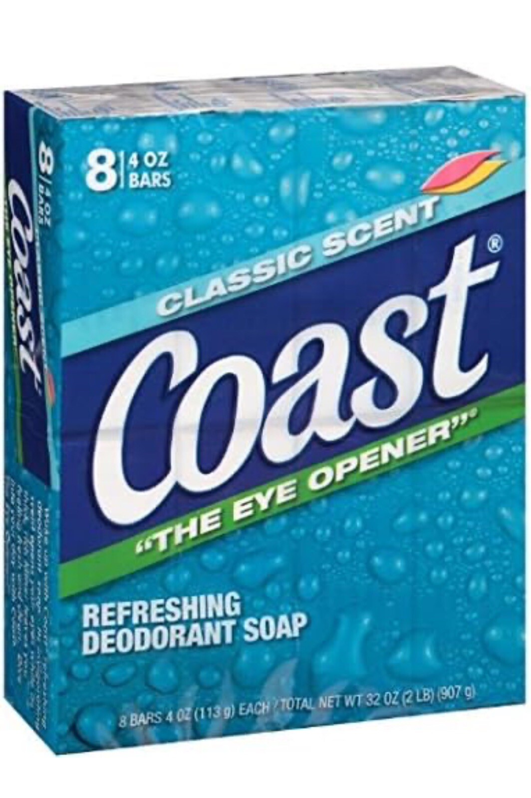 Coast Classic Deodorant Soap 4Oz 8 Bars Count Each