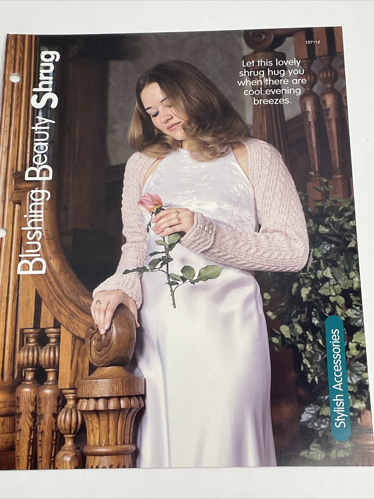 House of White Birches Blushing Beauty Shrug  Knitting Pattern