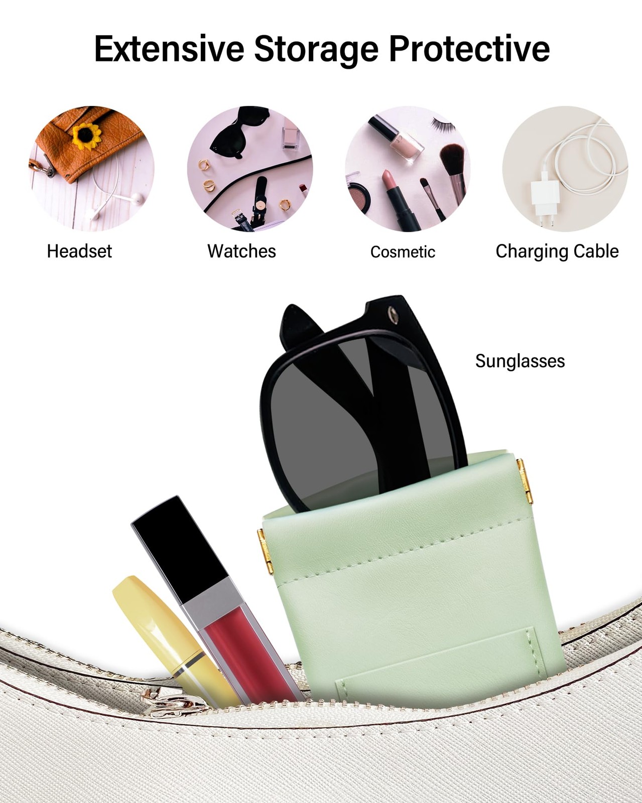 Eyeglass Cases Soft 2 Pack - Squeeze Top Anti Scratch Sunglasses Soft Case fo...