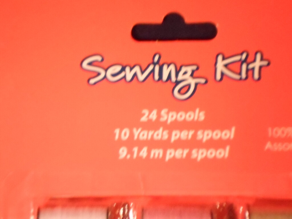 Thread, 24 Spools + 3 Needles & 1 Threader Sewing Kit Hand Sewing A21-1