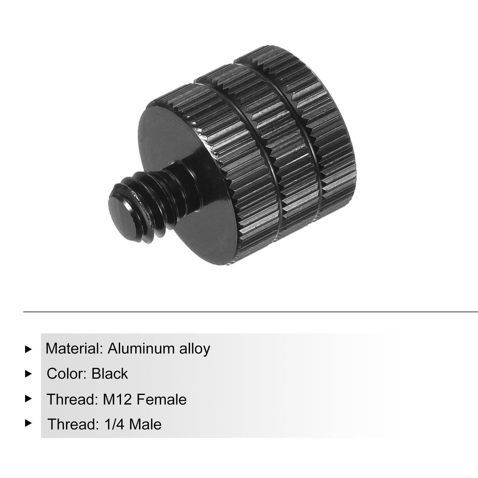 2PCS Mic Stand Adapter, M12 Female to 1/4 Male Screw Thread Adapter for Micro...