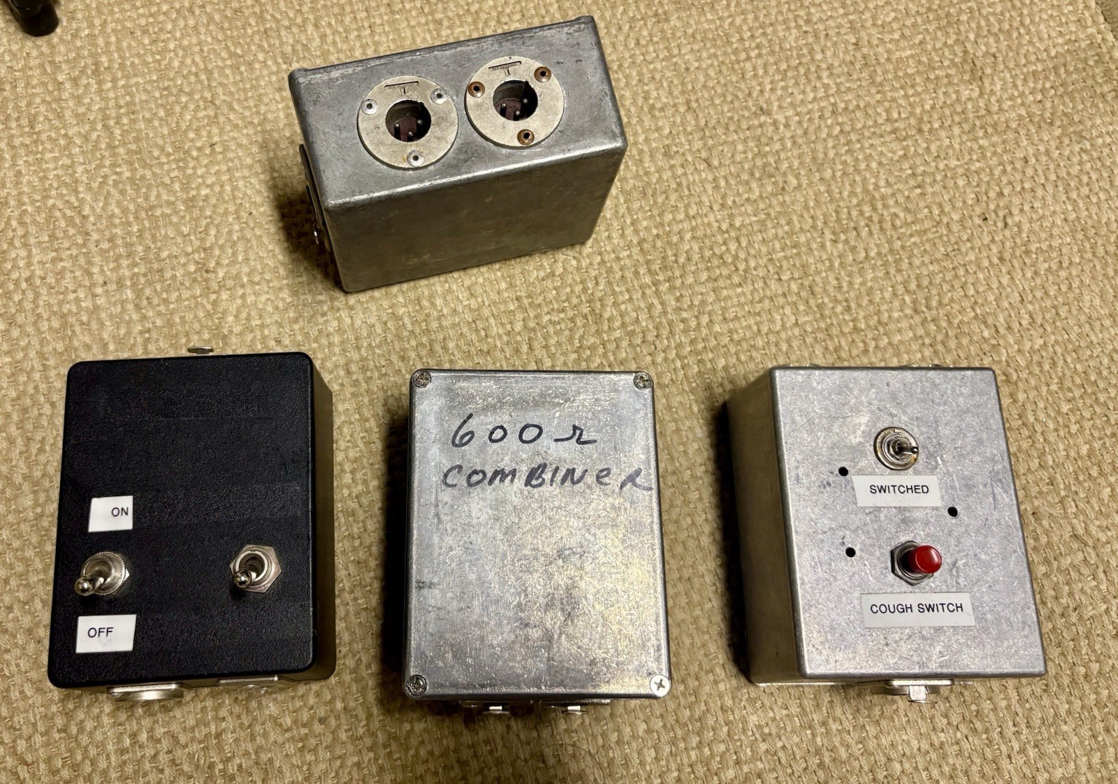 Lot of 4 Custom Project Box aluminum radio engineer 600 ohm TV broadcast gear