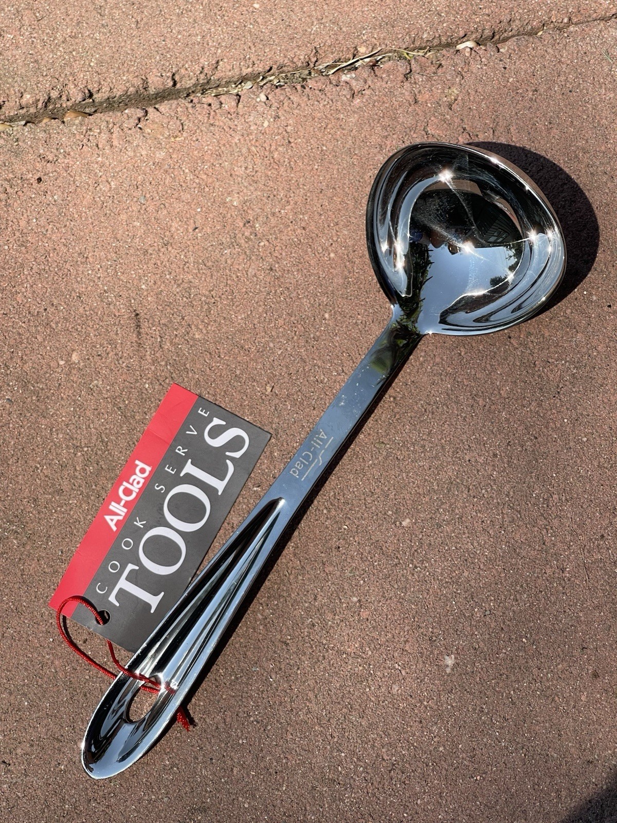 All-Clad T232 Stainless Steel Serving Solid Ladle 9.5" Silver NEW WITH TAG