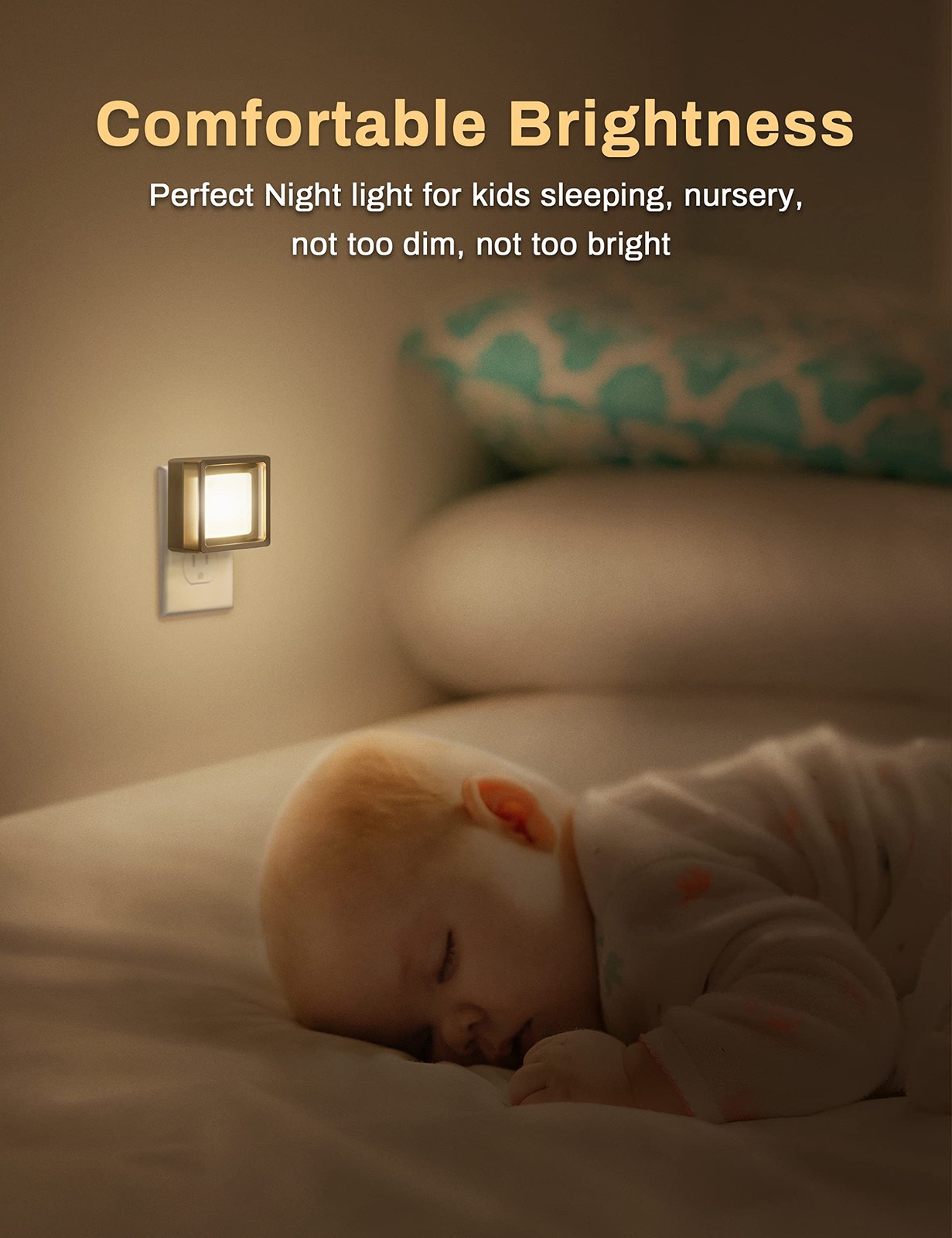 DORESshop LED Night Light, Lights Plug 2 Count (Pack of 1), Soft White