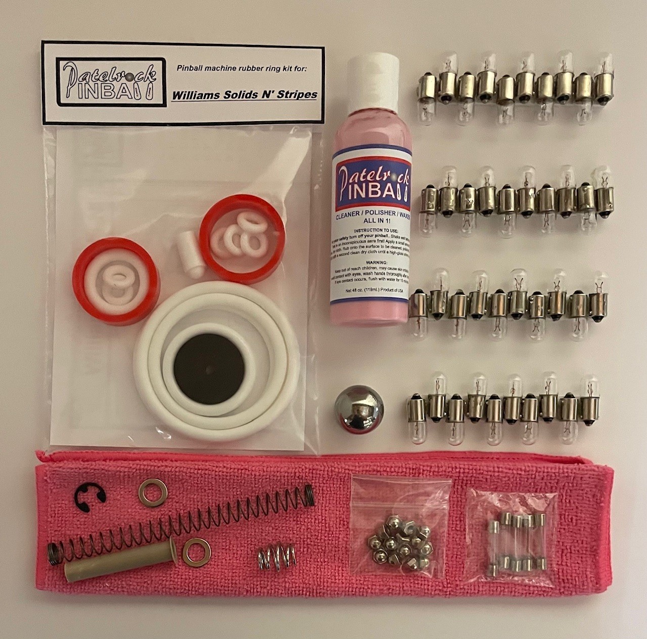 1971 Williams Solids N Stripes Pinball Machine Maintenance Tune Up Kit