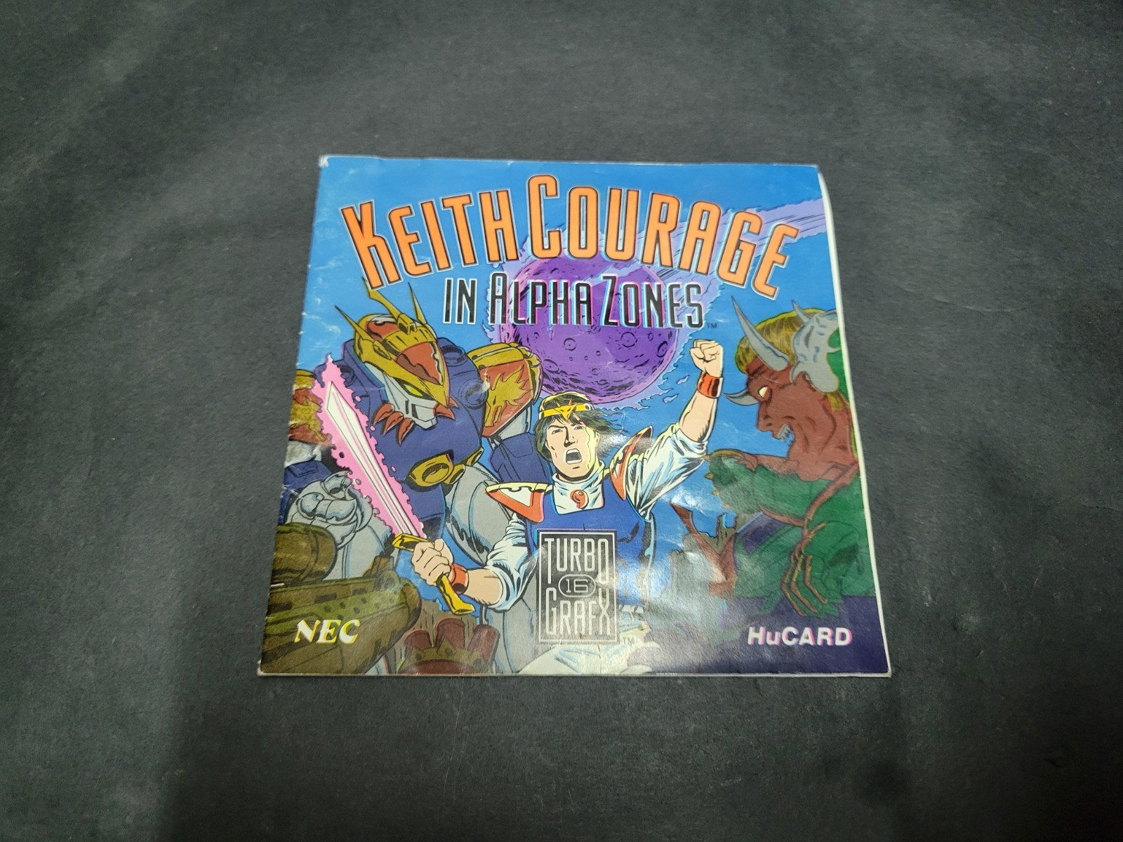Vintage Turbo Grafx 16 Keith Courage in Alpha Zones manual ONLY