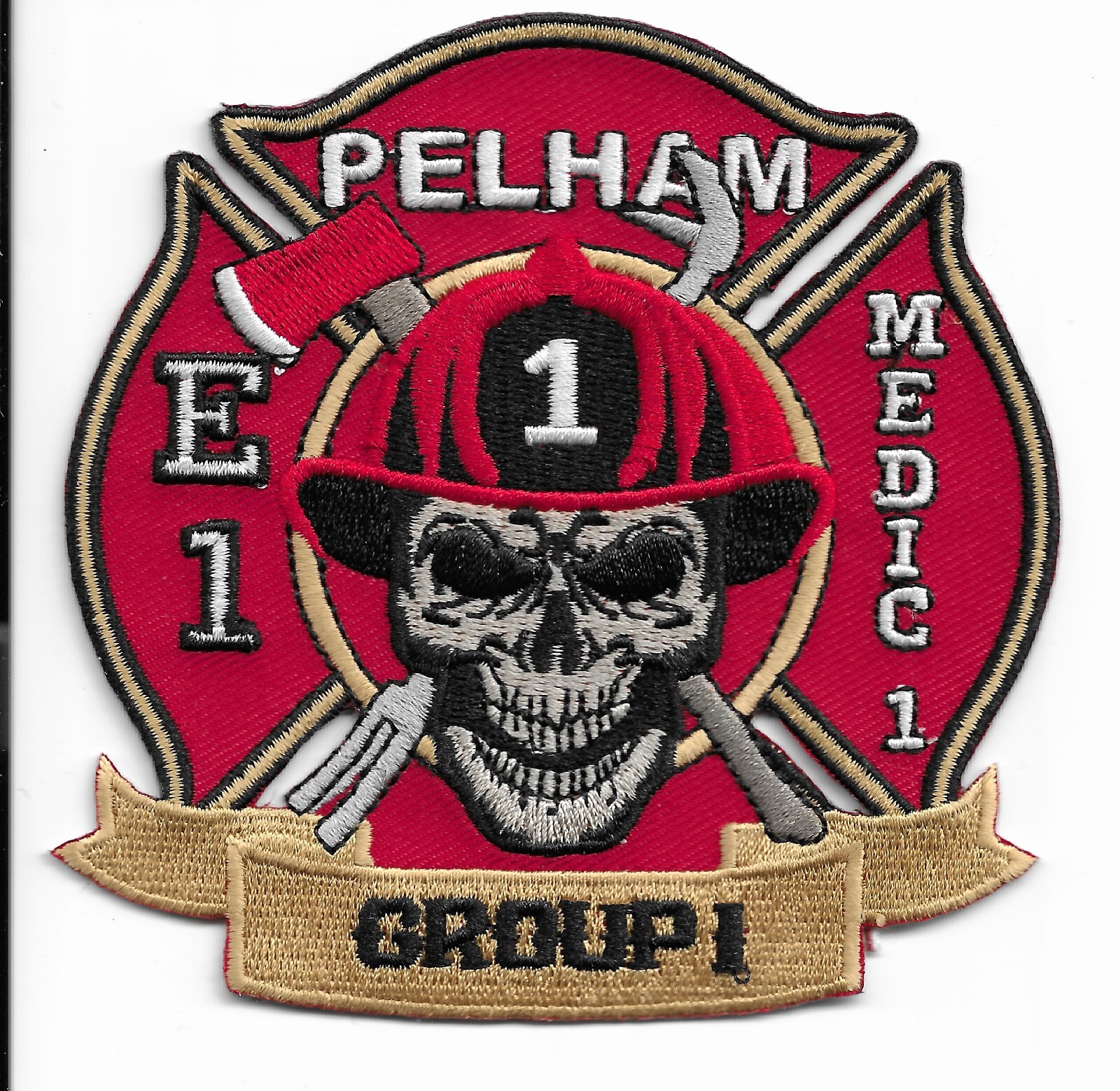 *NEW*  Pelham  Engine - 1 / Medic - 1 / Group -1, NH (4" x 4") fire patch