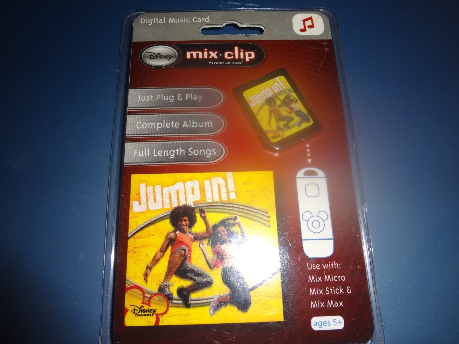 Disney Mix CLIP  JUMP IN! SOUNDTRAC MINT ON CARD NEVER OPENED NEW