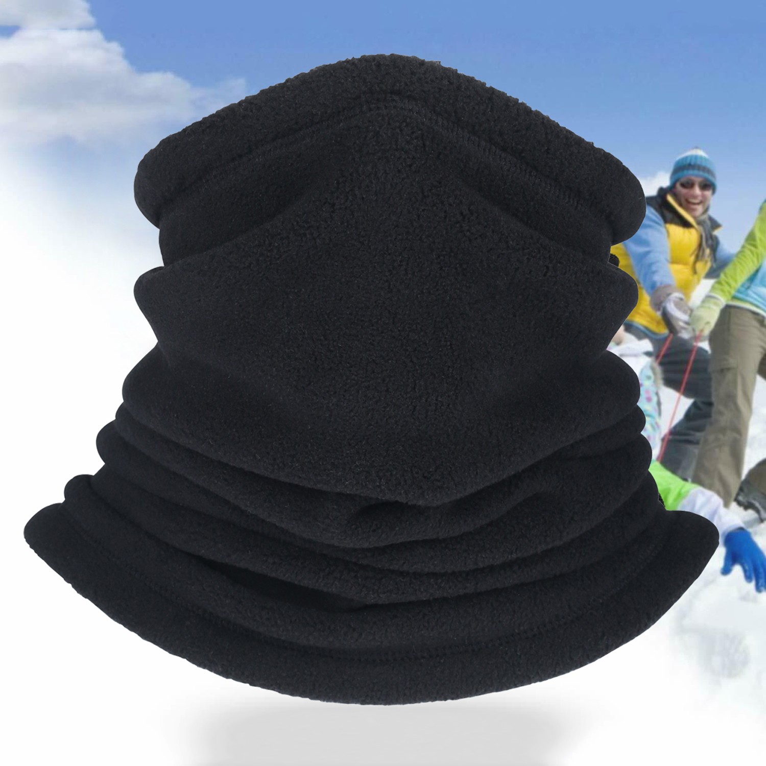 Men Neck Warmer Gaiter Winter Fleece Ski Face Mask Tube Scarf for Cold Weather