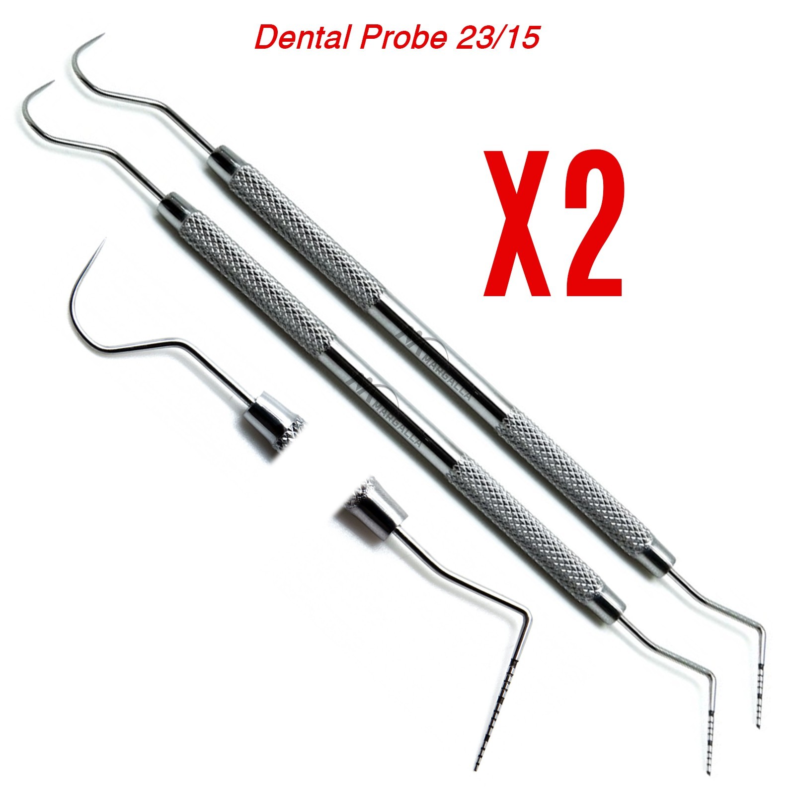 Dental Perio Explorer 23 Probe UNC 15 Color Marking Diagnostic Double Ended Tool