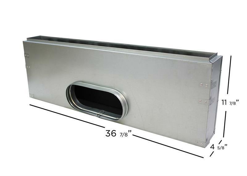 36" Plenum Box for [36" Linear Slot Diffuser - (2 Slot) Double Slot] Premium Ins