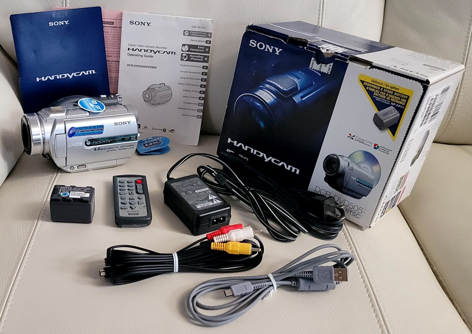 NEW Japan SONY Handycam DCR-DVD505 4MP Digital Video Camera Recorder 10x Optical