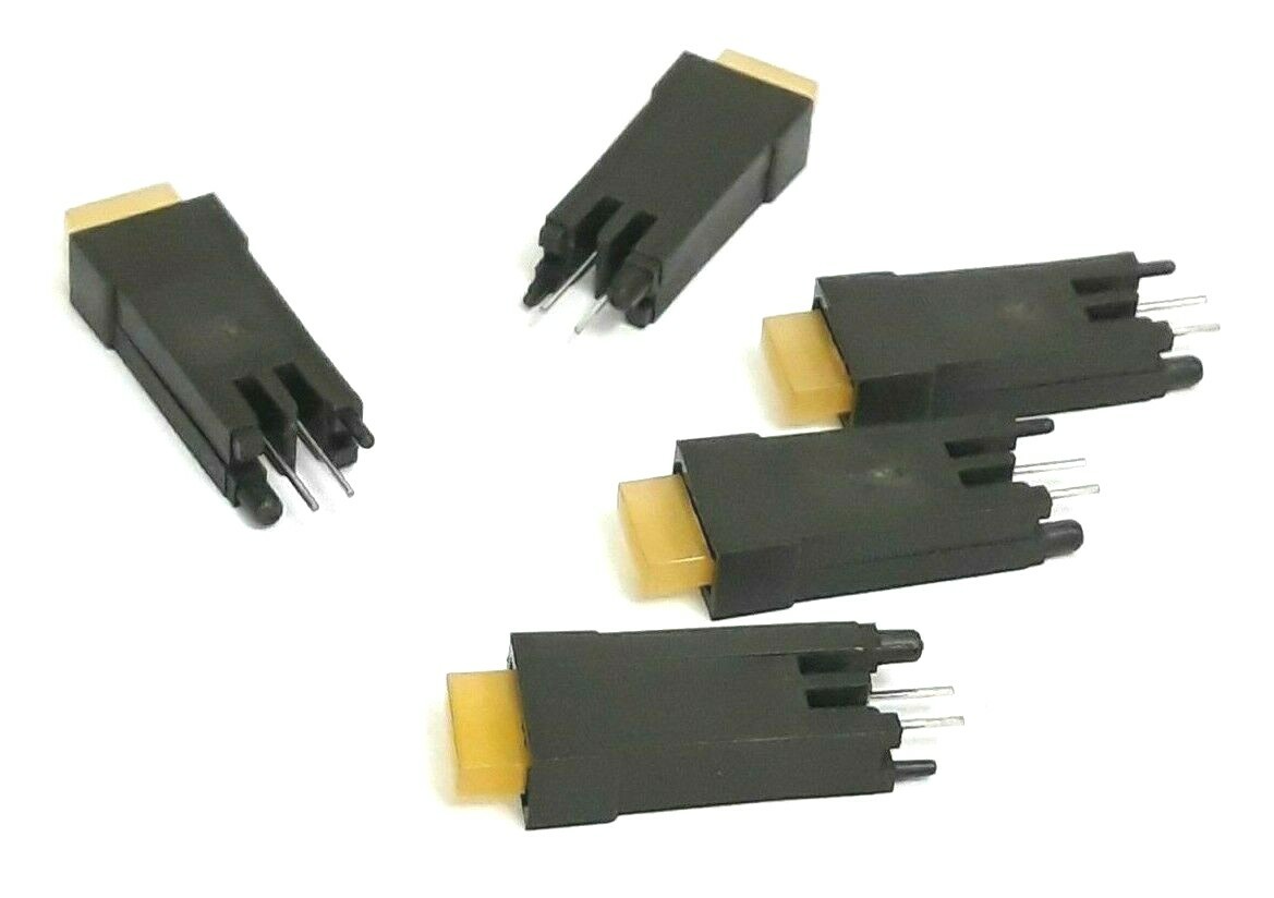 NEW LOT OF 5 EACH IDI YELLOW LED RECTANGULAR DISPLAY LIGHT 5610R7