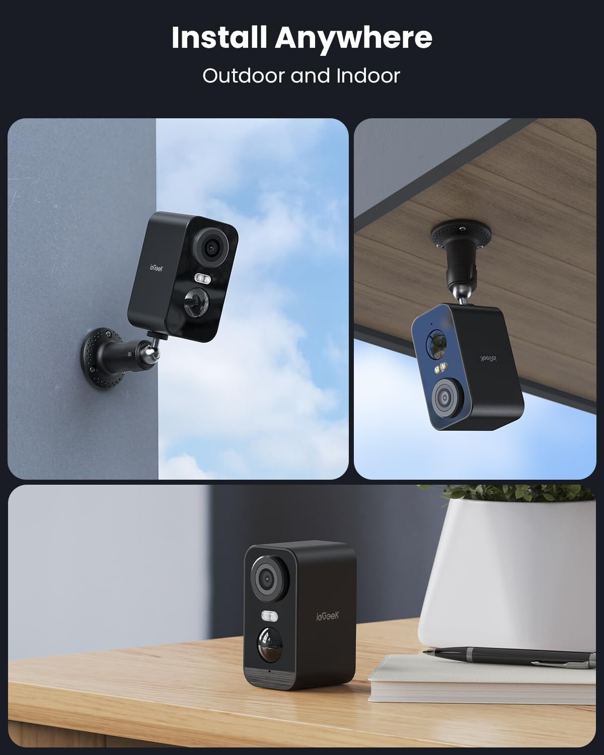 ieGeek Home Security Cameras Wireless Outdoor 5MP Wifi Camera System Alexa