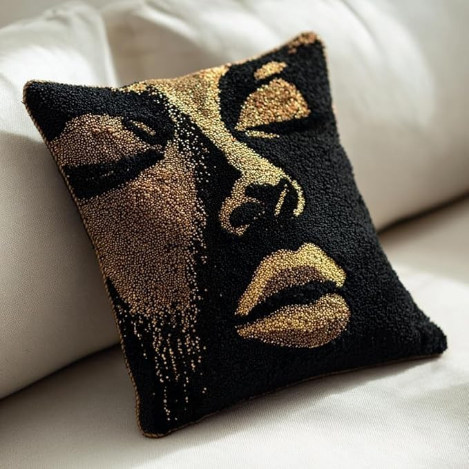 Black Solid Contemporary Square Throw Pillow for Living Room
