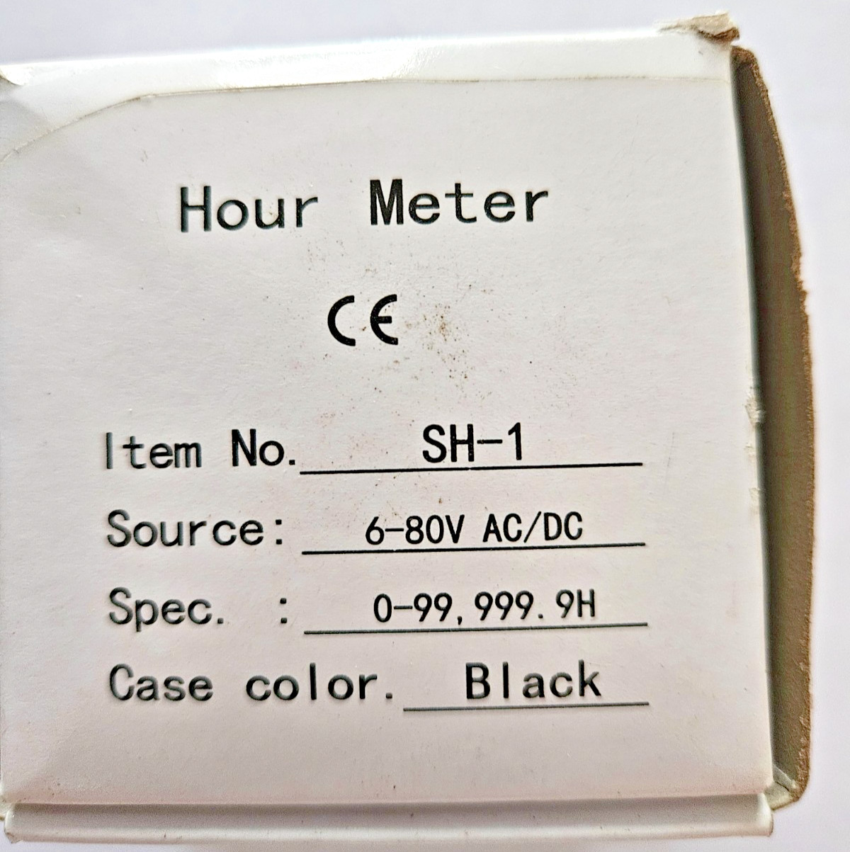 CE SH-1 Hour Meter (black)
