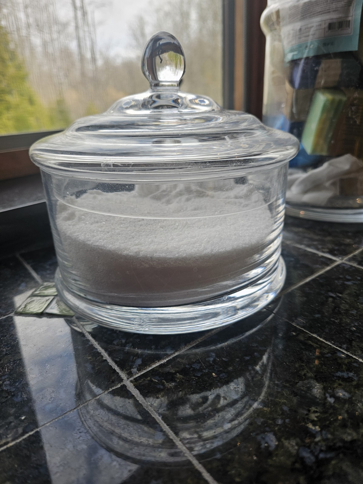 Small Glass Bathroom Cannister For Storage /accessories/ Soaps
