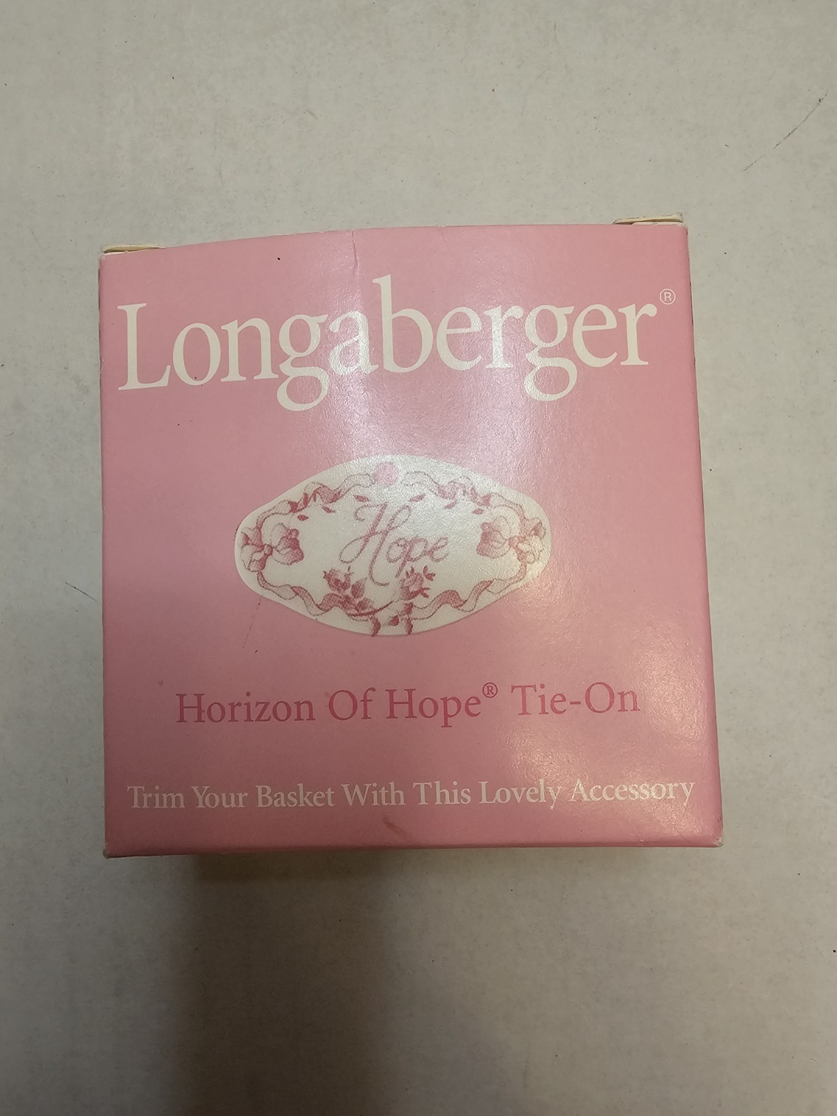Longaberger 2000 Horizon Of Hope Tie On Charm For Basket