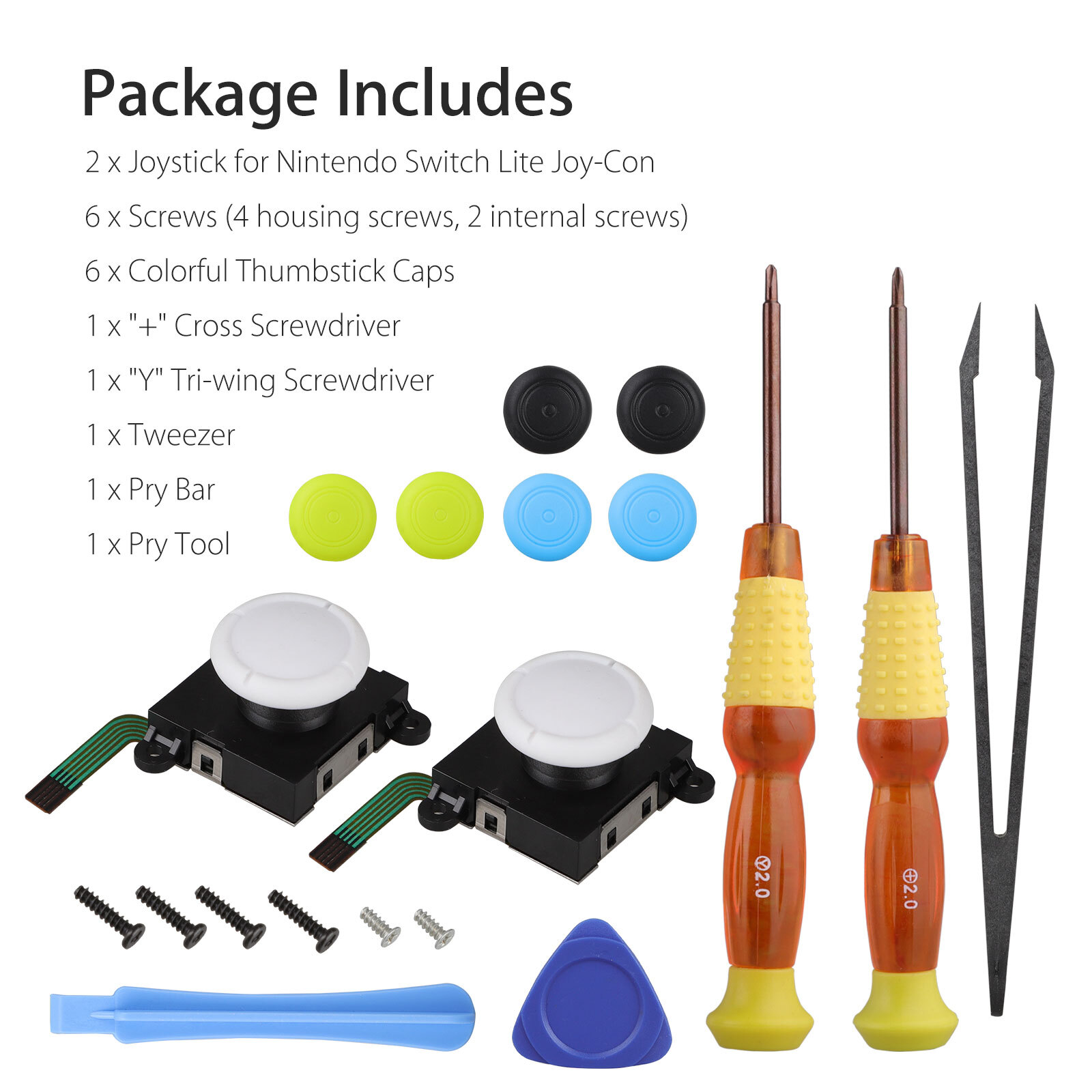 3D Analog Joystick Replacement Repair Tools Kit for Nintendo Switch Lite Joy-Con