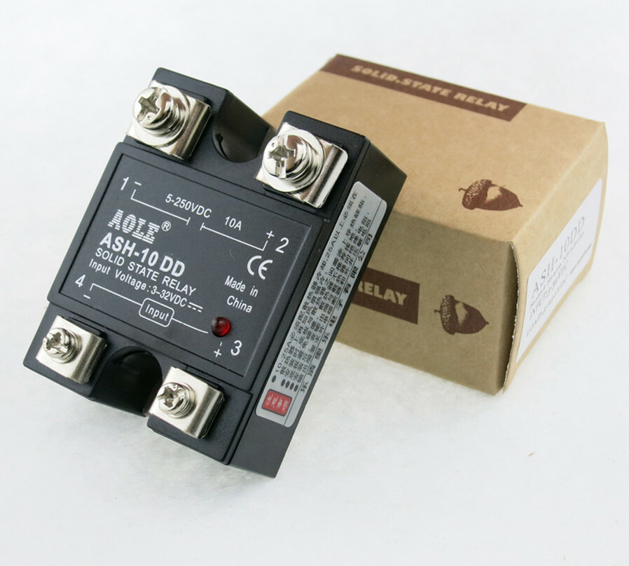 10A DC-DC single-phase solid state relay ASH-10DD control 3-32VDC load 5-250V