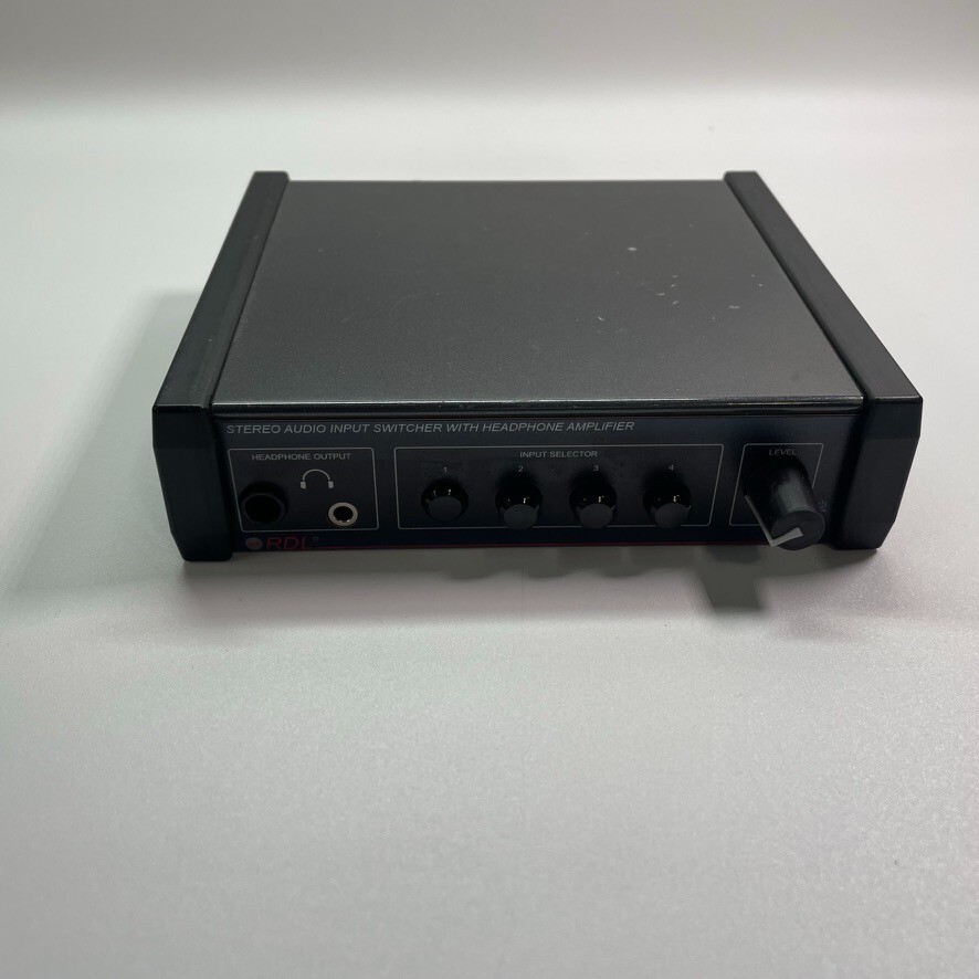 RDL EZ-HSX4 Stereo Audio Input Switcher with Headphone Amp - 4X1 UNIT ONLY
