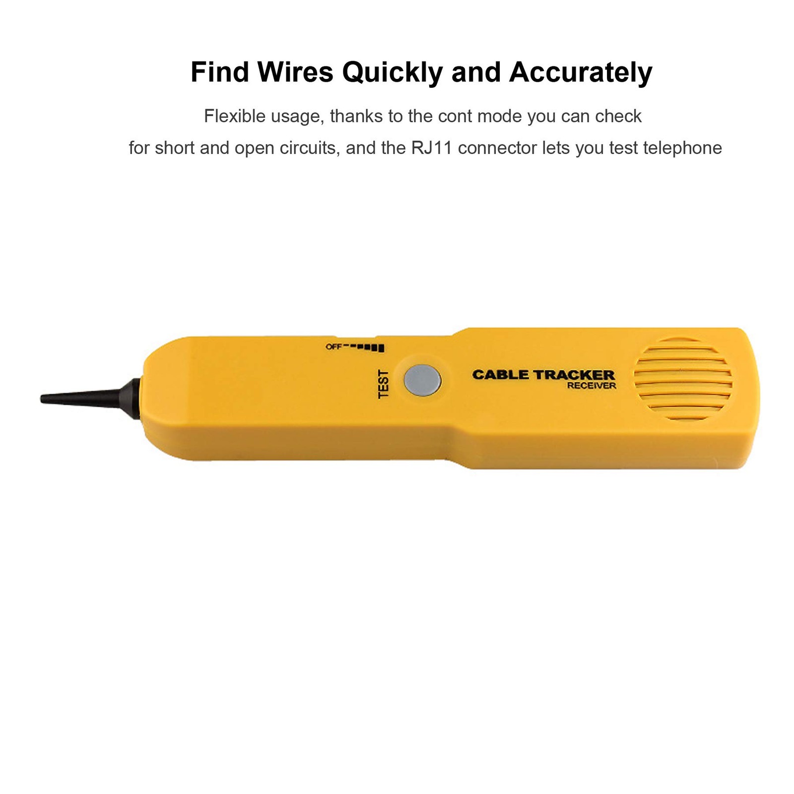 Electrical Wire Tracer Circuit Tester w/Tone Generator & Probe Kit, Black