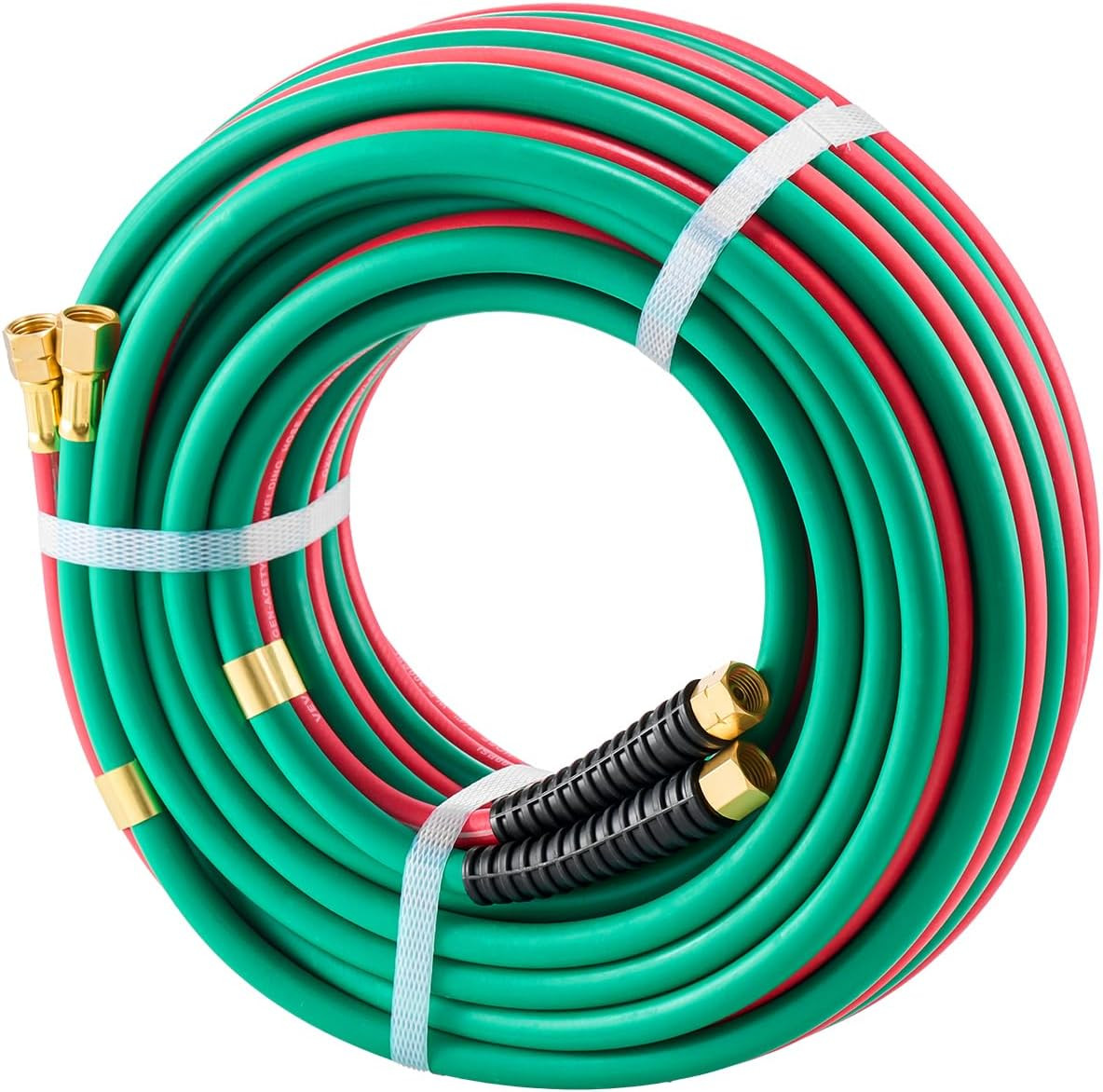 Oxygen Acetylene Hose, 1/4-Inch X 50FT Oxy Acetylene Hose with 9/16"-18 LH/RH B