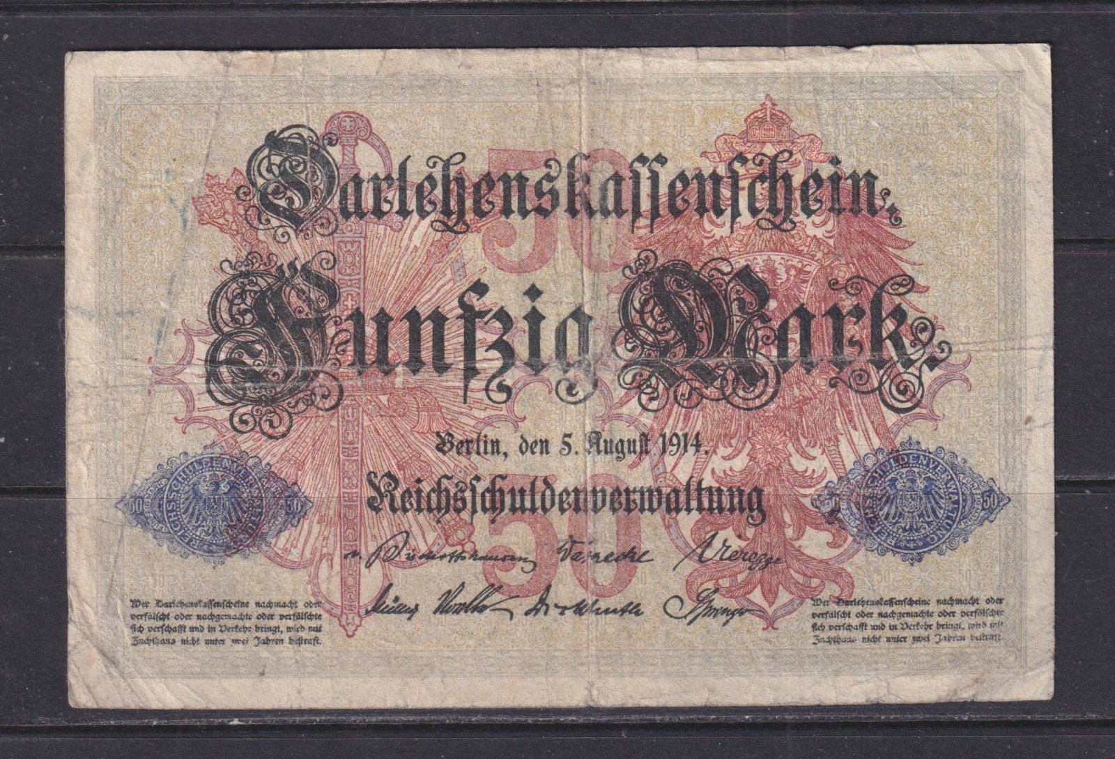 GERMANY - 1914 50 Marks Circulated Banknote (2)