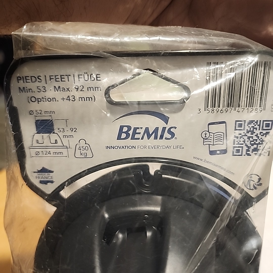 Bemis Risers - 4-Pack - 53mm To 92mm 990lb Capacity