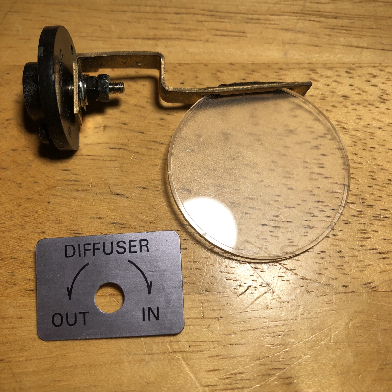 Nikon E400 / E600 Microscope Flip-In Diffuser - Complete - Nice