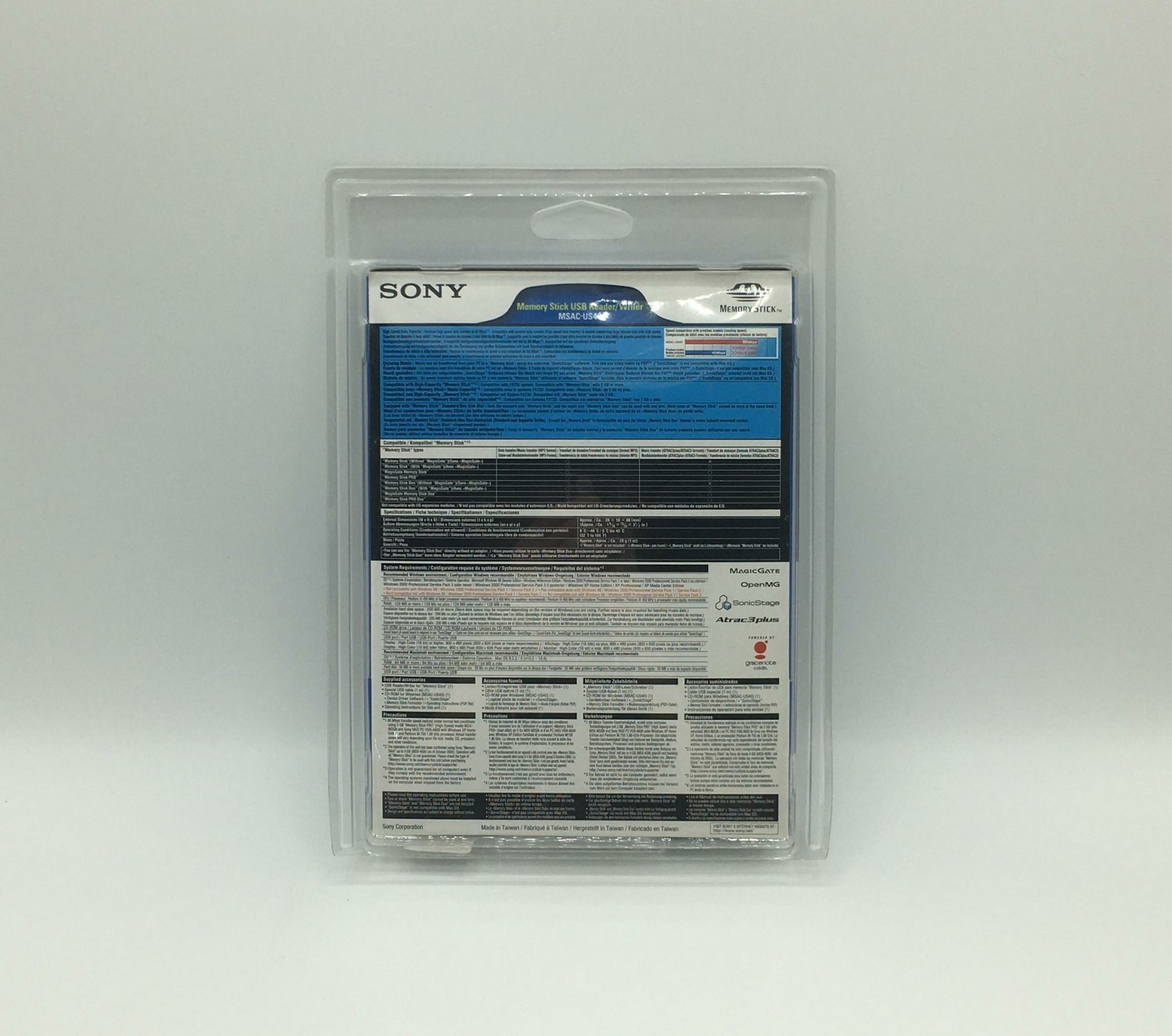 Rare Sony MagicGate MemoryStick Flash Memory Card Reader - USB 2.0 (MSAC-US40)