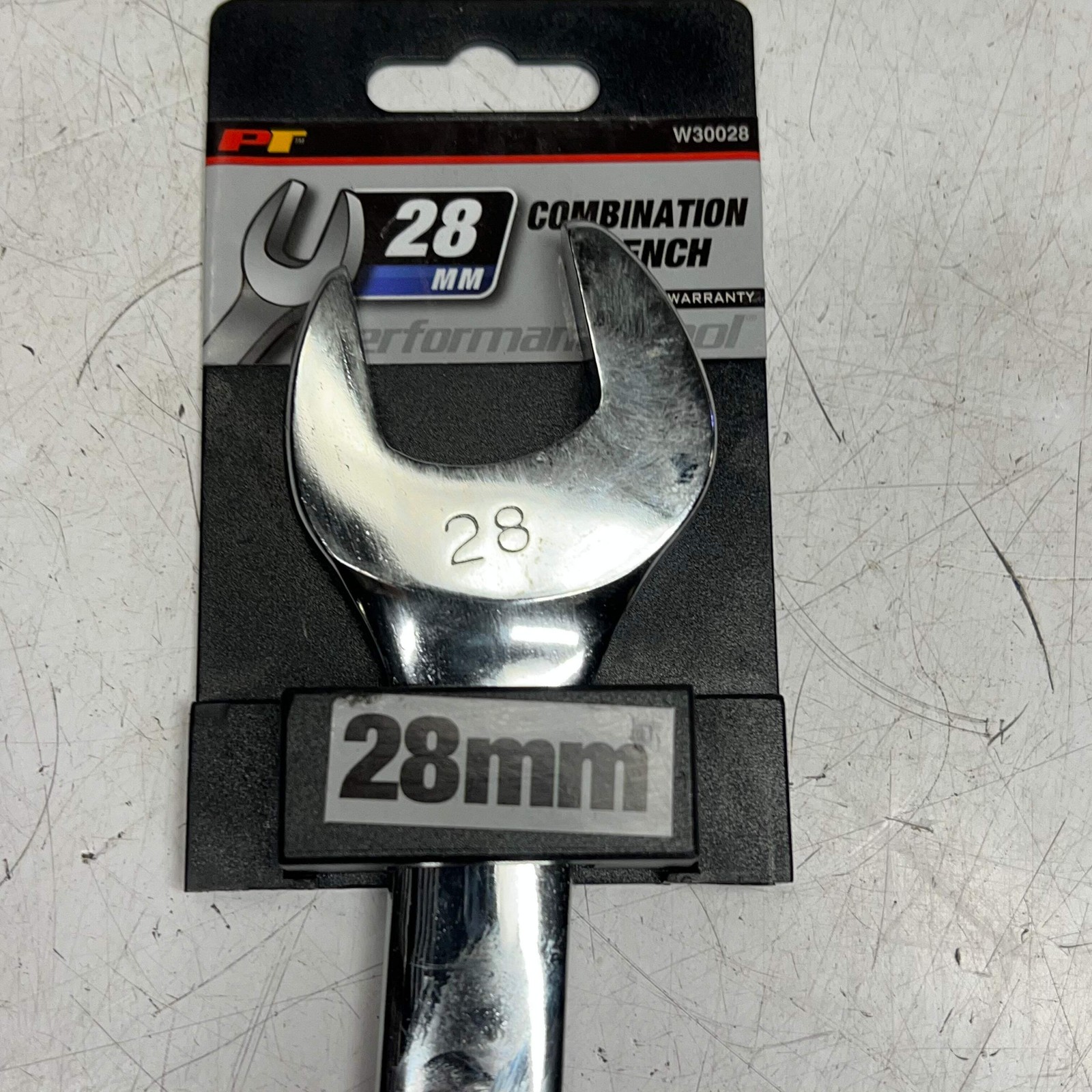 PERFORMANCE TOOLS Combination Wrench Corrosion Resistant 28mm Chrome W30028