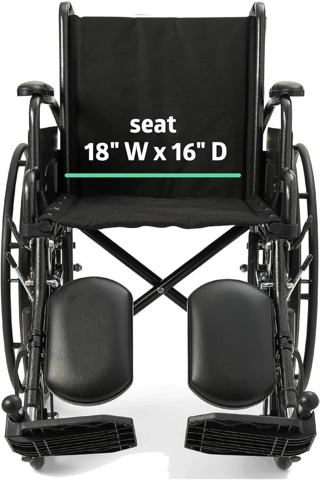 Universal 18" Wheelchair Replacement Seat - Durable Nylon Upholstery 18x16