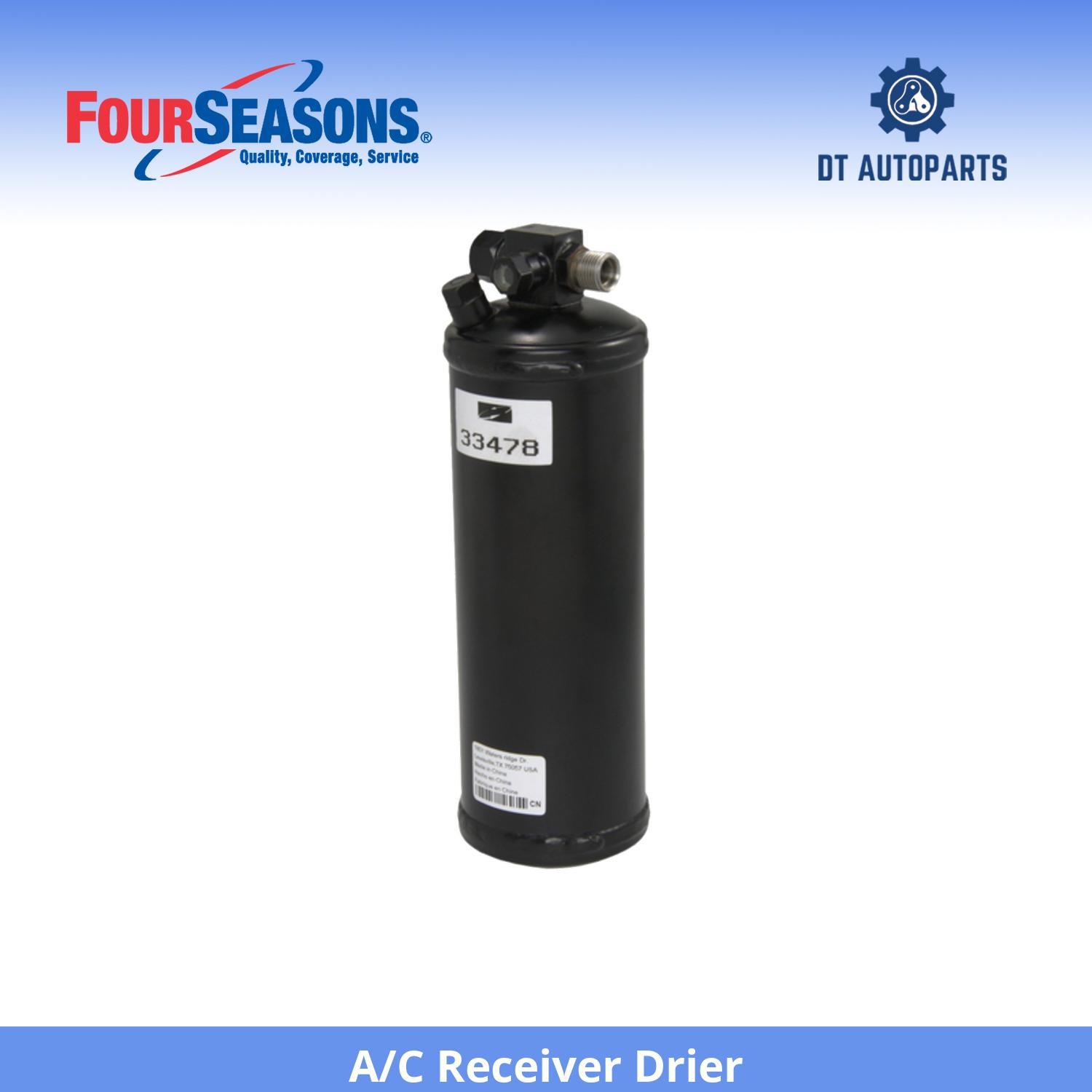 For 1990, 1992-1993 Kenworth C540 - A/C Receiver Drier Four Seasons