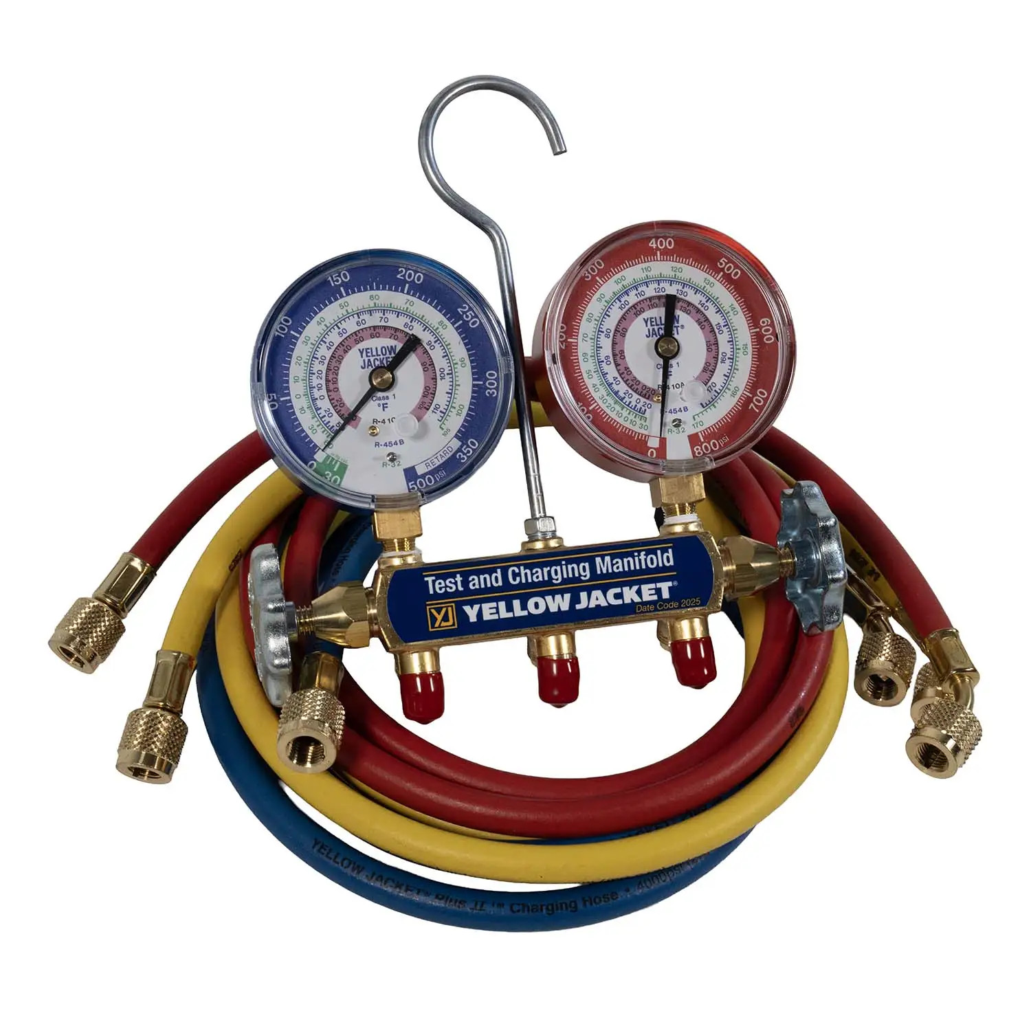 Yellow Jacket 42036 2-Valve Series 41 A2L Manifold, 3-1/8" Gauges