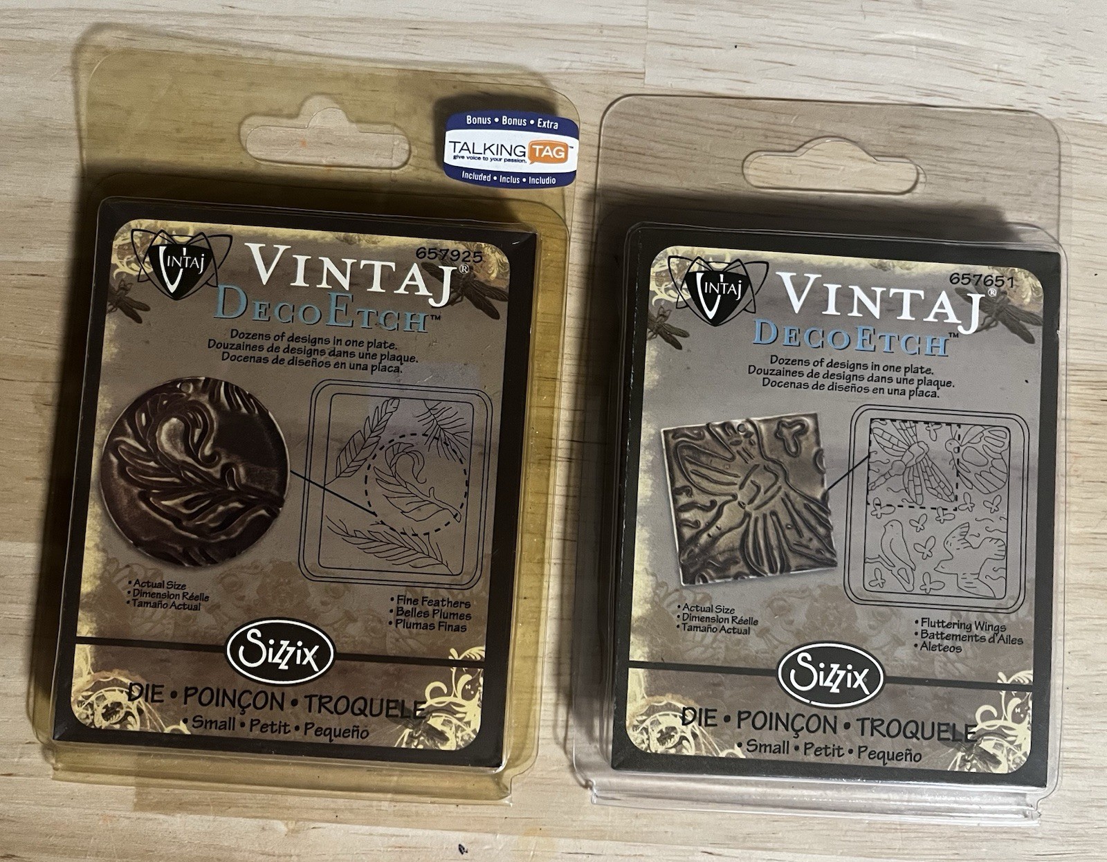 Vintaj Sizzix Deco Etch Die Designs Jewelry Making Metal Art Lot of 2
