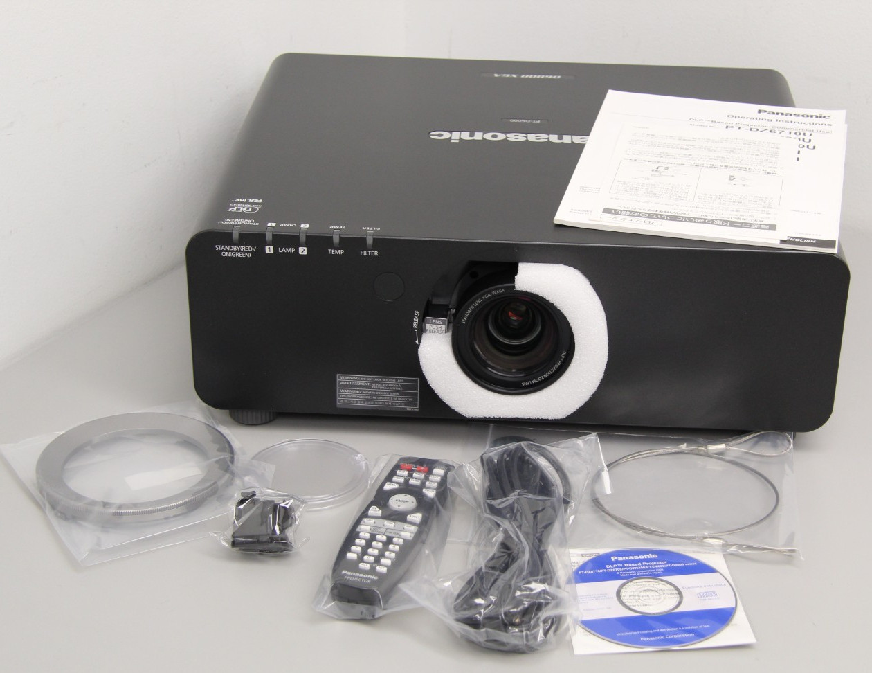 New Open Box Panasonic PT-D6000UK PT-D6000 6500 Lumens HD Projector