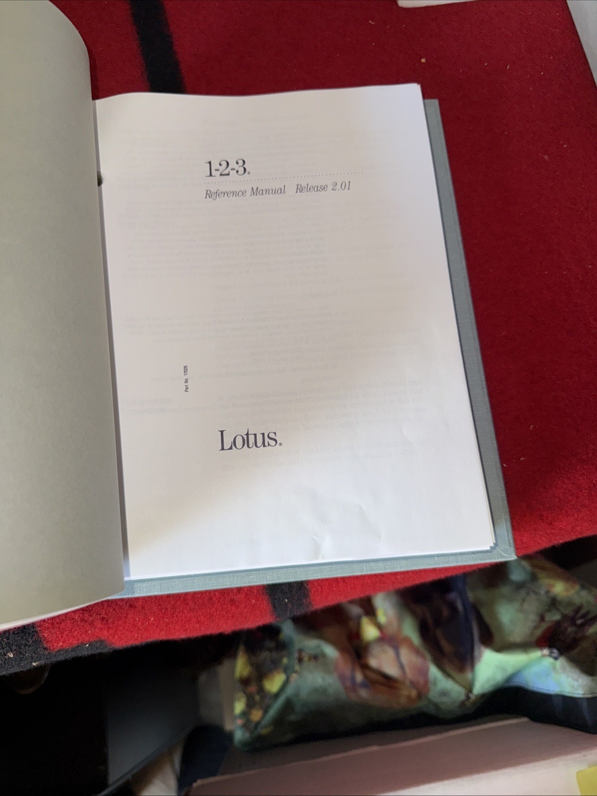 VTG LOTUS 123 1-2-3 Software Release 2.01 Floppy Disk Manual Reference 1986 IBM