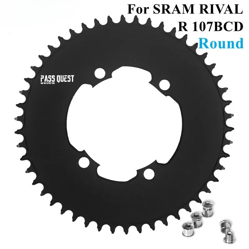 Round Chainring 107BCD for 12S Crankset  MTB Road Bike Chainwheel 36T-58T