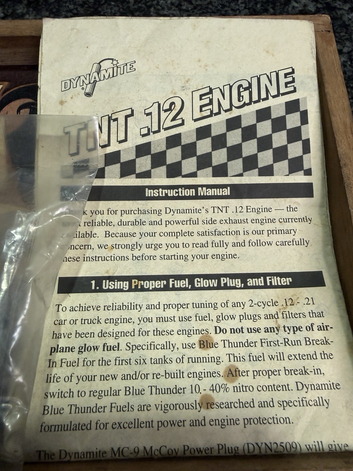 Dynamite TNT .12 Engine Polished , Disassembled ! Bump Engine !