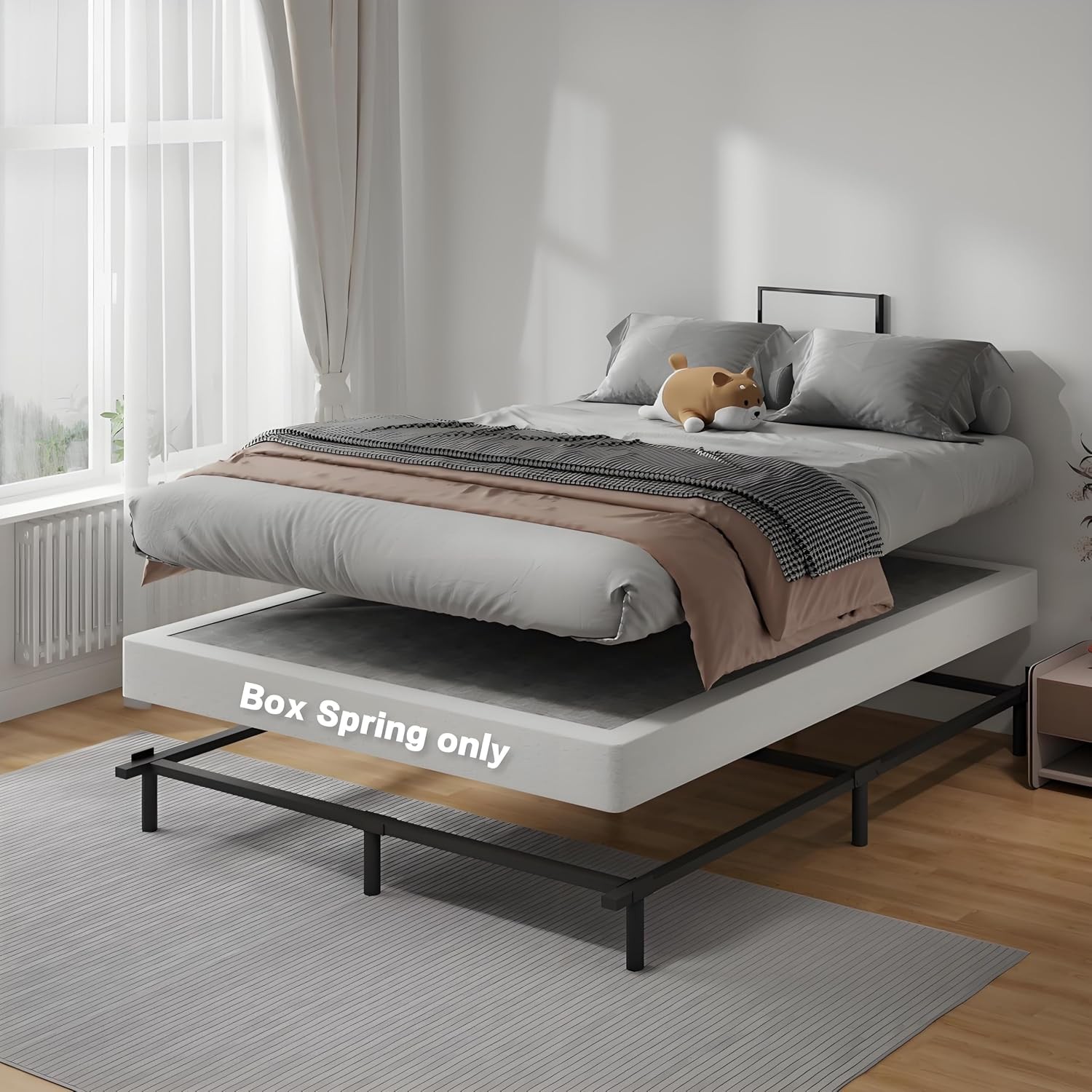 Queen 5" Box Spring 3000lbs Heavy Duty Bed Base