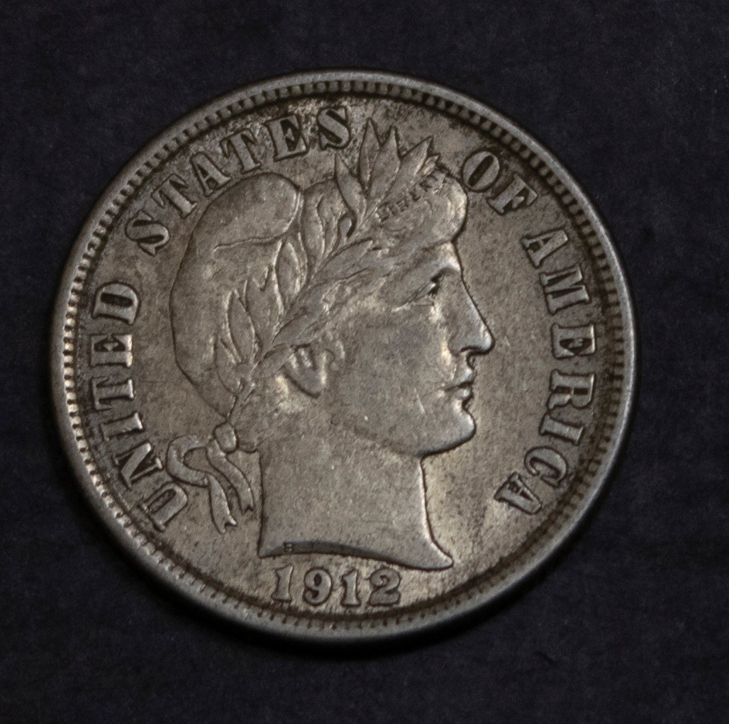1912  Barber Dime Choice AU  Lot 5545