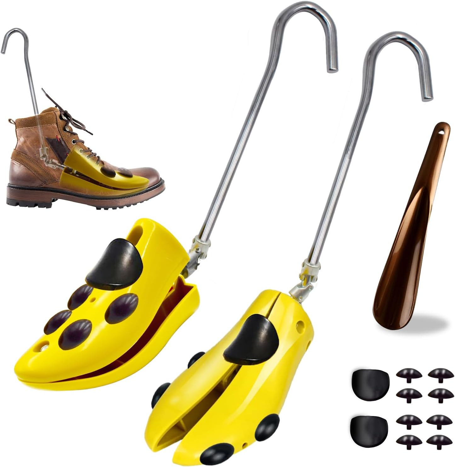 Boot Stretchers for Cowboy Boots, 2 Pack Adjustable Shoe Boot Stretcher for Men'