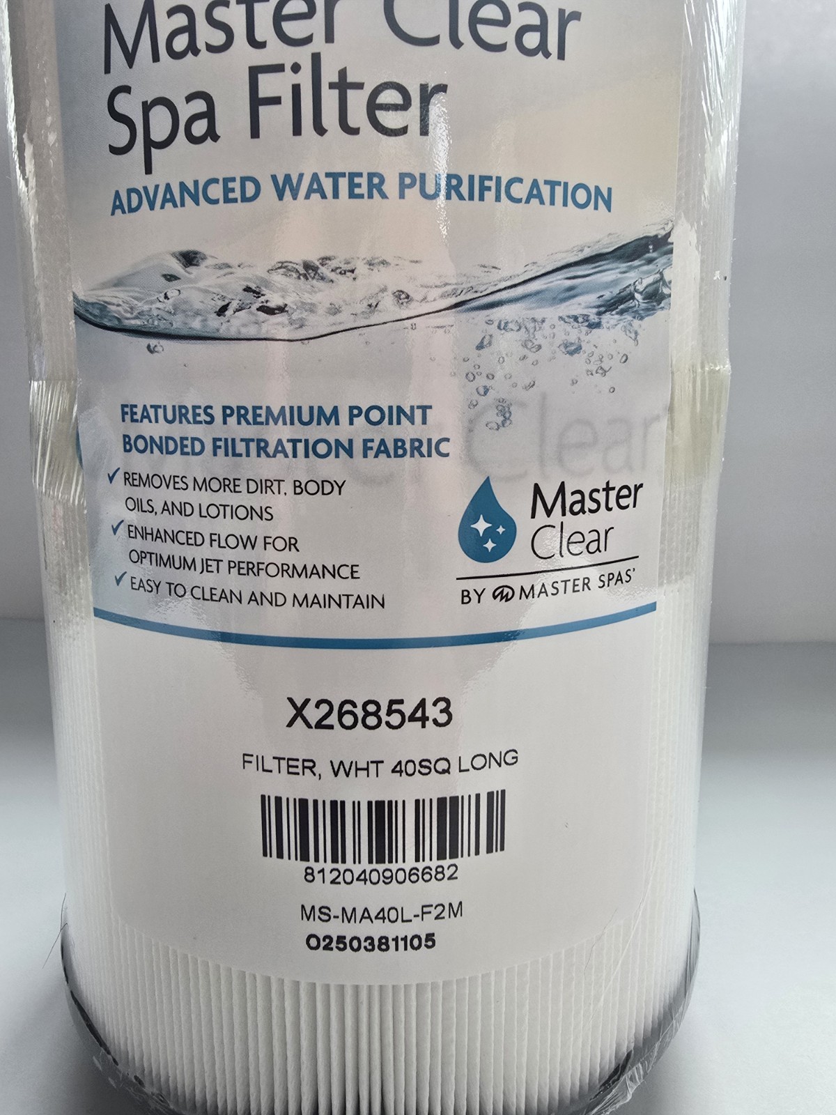 Master Spa X268543 Master Clear Advanced Canister Filter Cartridge Sealed