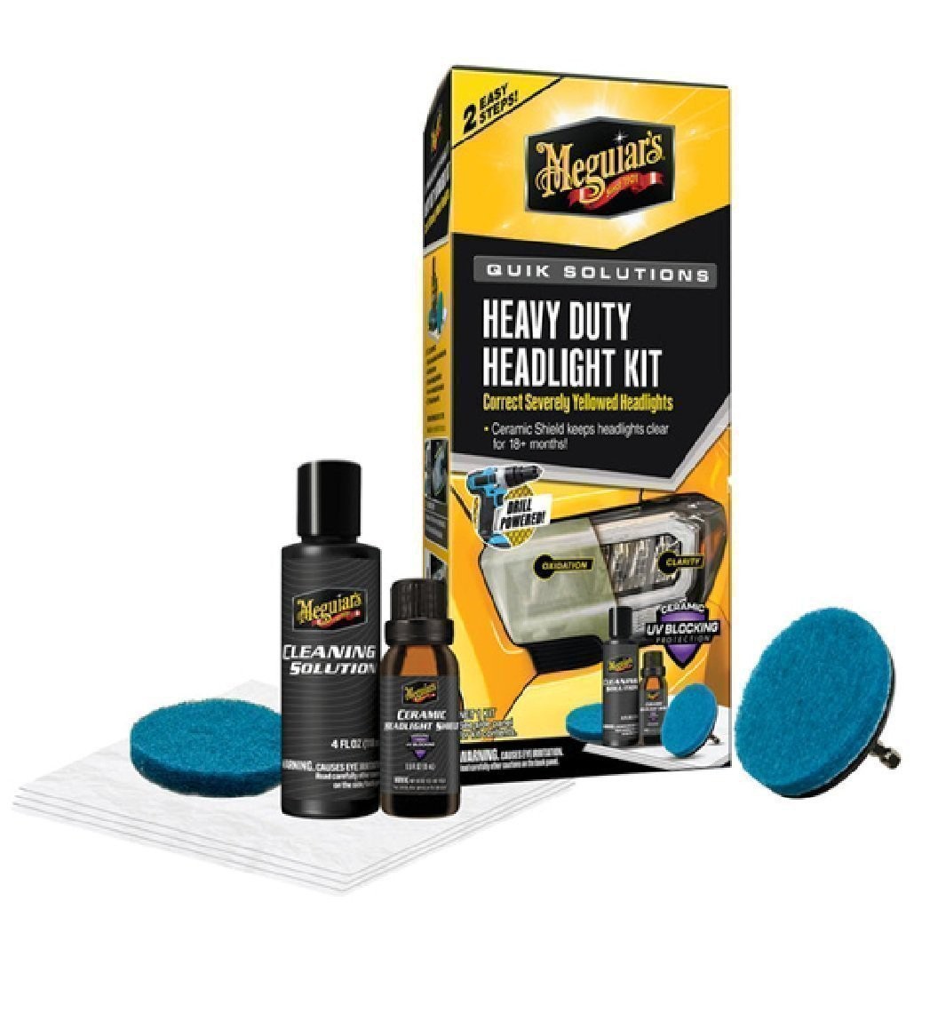 Meguiar's Heavy Duty Headlight Restoration Kit with Drill Attachment