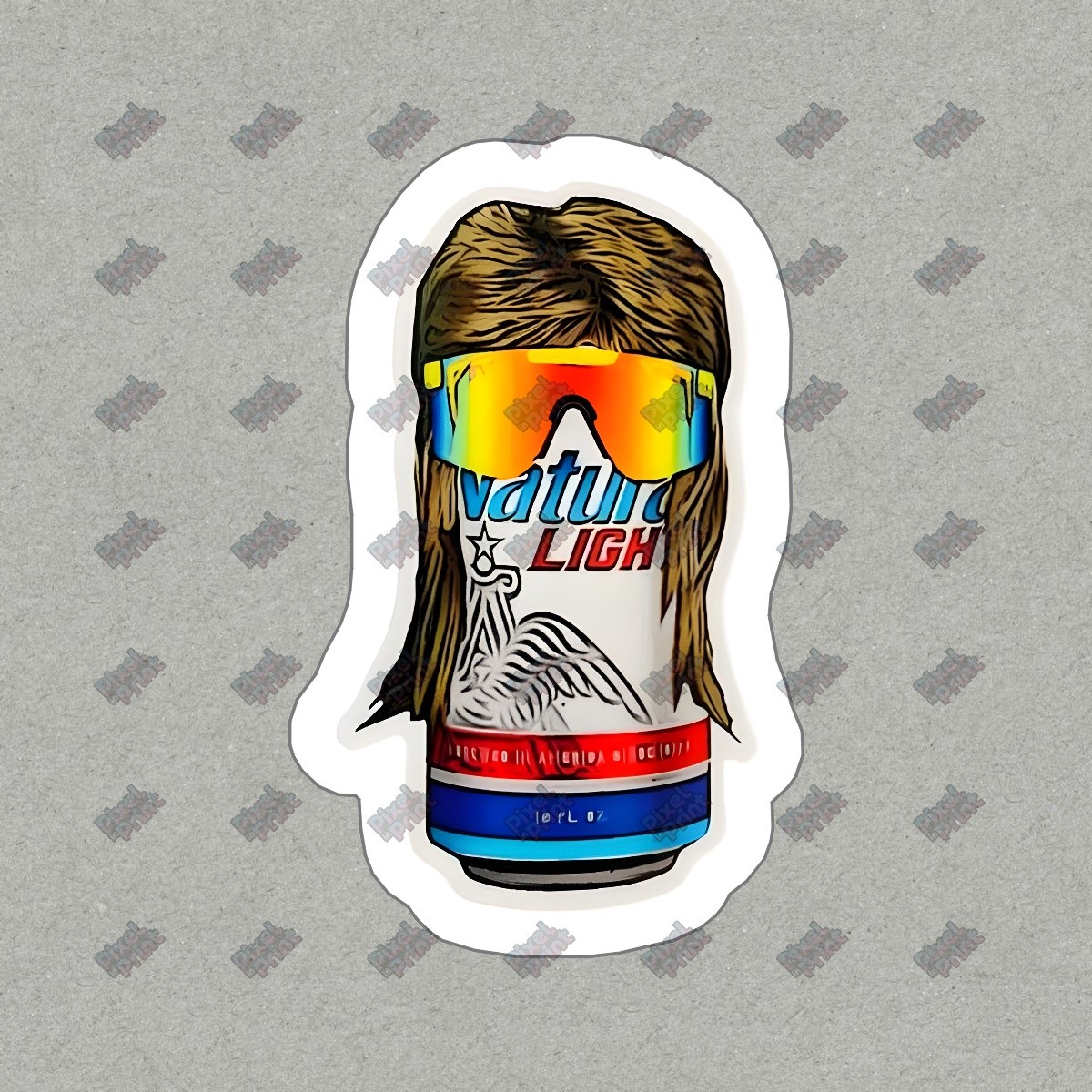 Retro Nature Light Can Sticker Fun Vinyl Decal for Beer Lovers, #150385