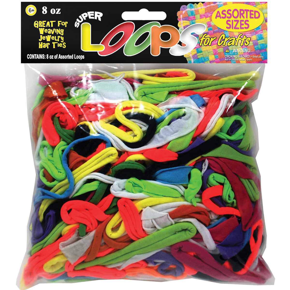 Pepperell Braiding Polyester Loops 8oz -Assorted