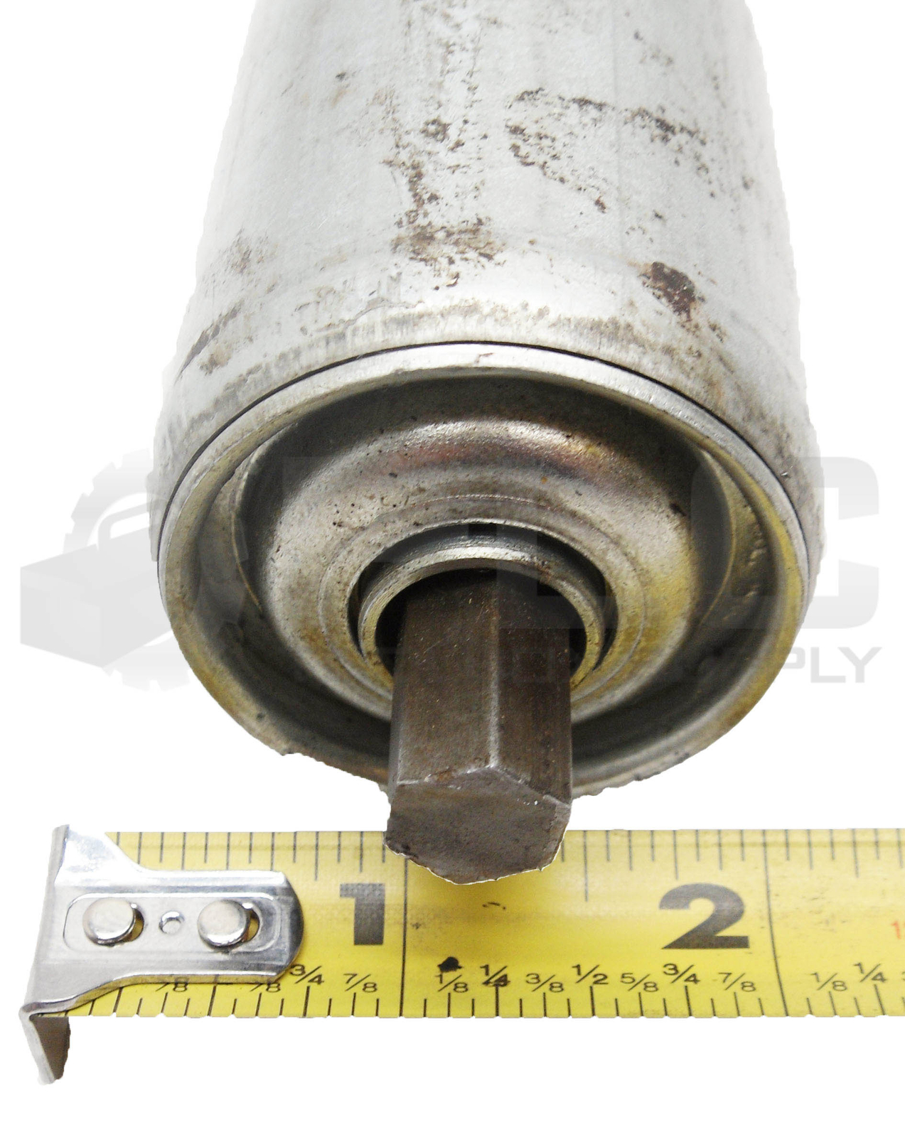16" STRAIGHT DOUBLE GROOVE CONVEYOR ROLLER 7/16" HEX