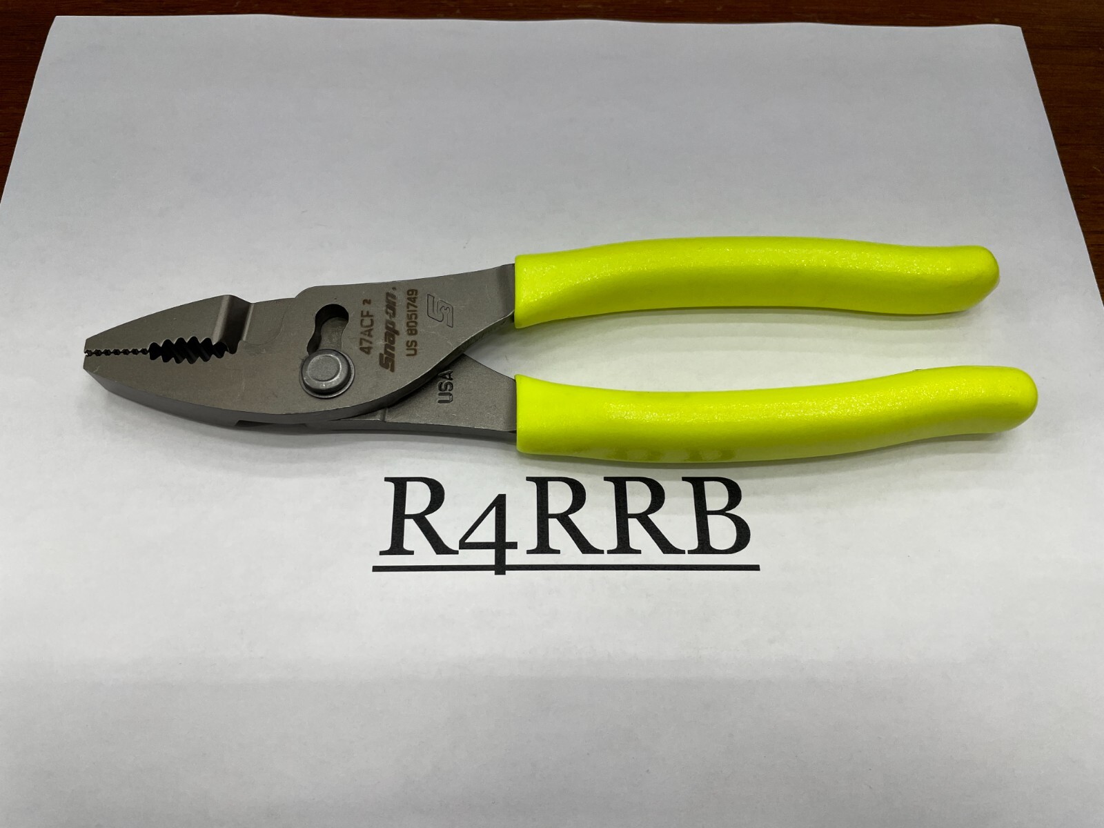 Snap-on Tools USA NEW 8" HIVIZ Talon Grip Combination Slip Joint Pliers 47ACFHV